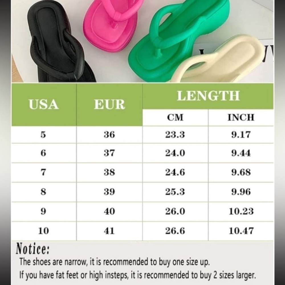 Saligna Women's Platform Flip Flop with Arch Support size 7 (38) - Picture 2 of 12